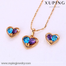 61971-Xuping Wholesale Imitation Jewelry Woman Jewelry Set with 18K Gold Plated